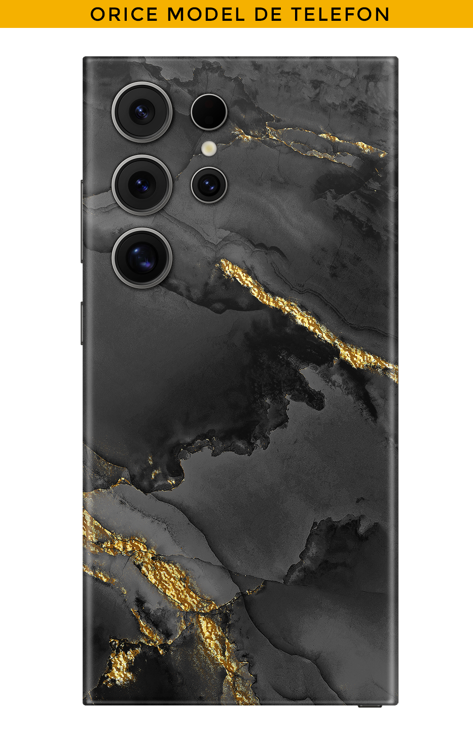 Skin JEDES HANDY - Dunkel mit 22k Gold