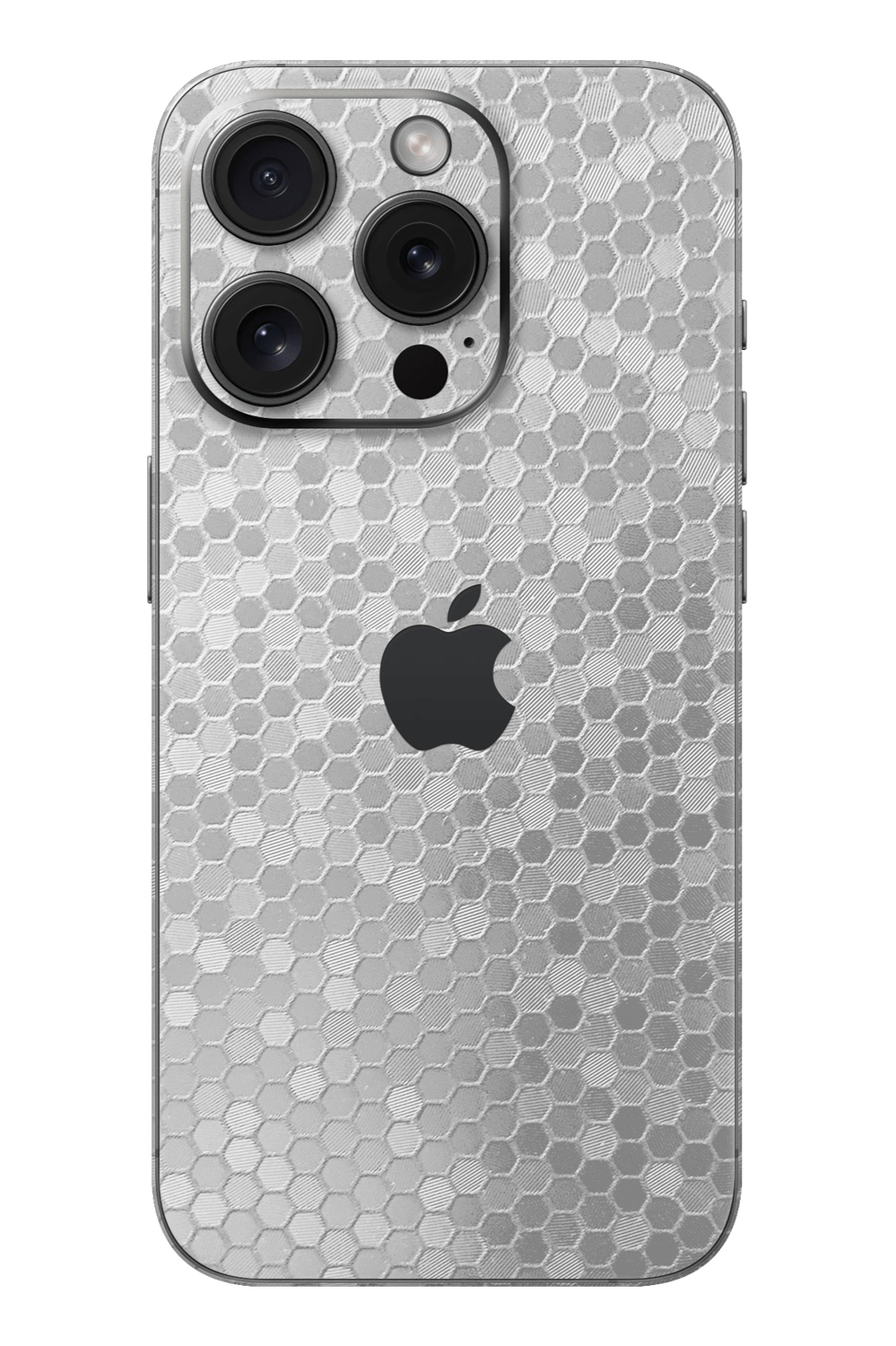 Skin iPhone - Silber Wabenmuster 3D