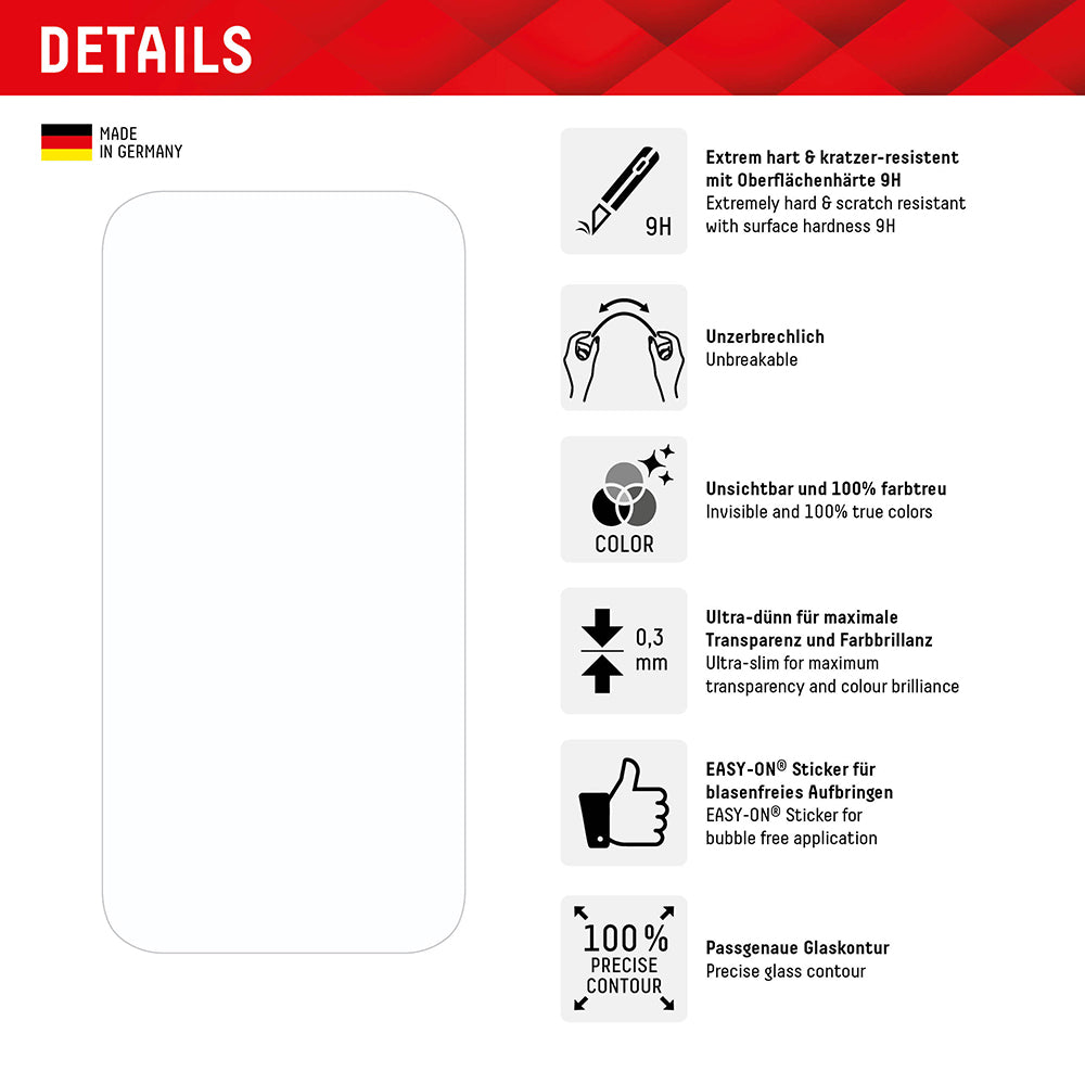 Bildschirmfolie - Displex - Premium Smart FlexiGlass (iPhone und Samsung)