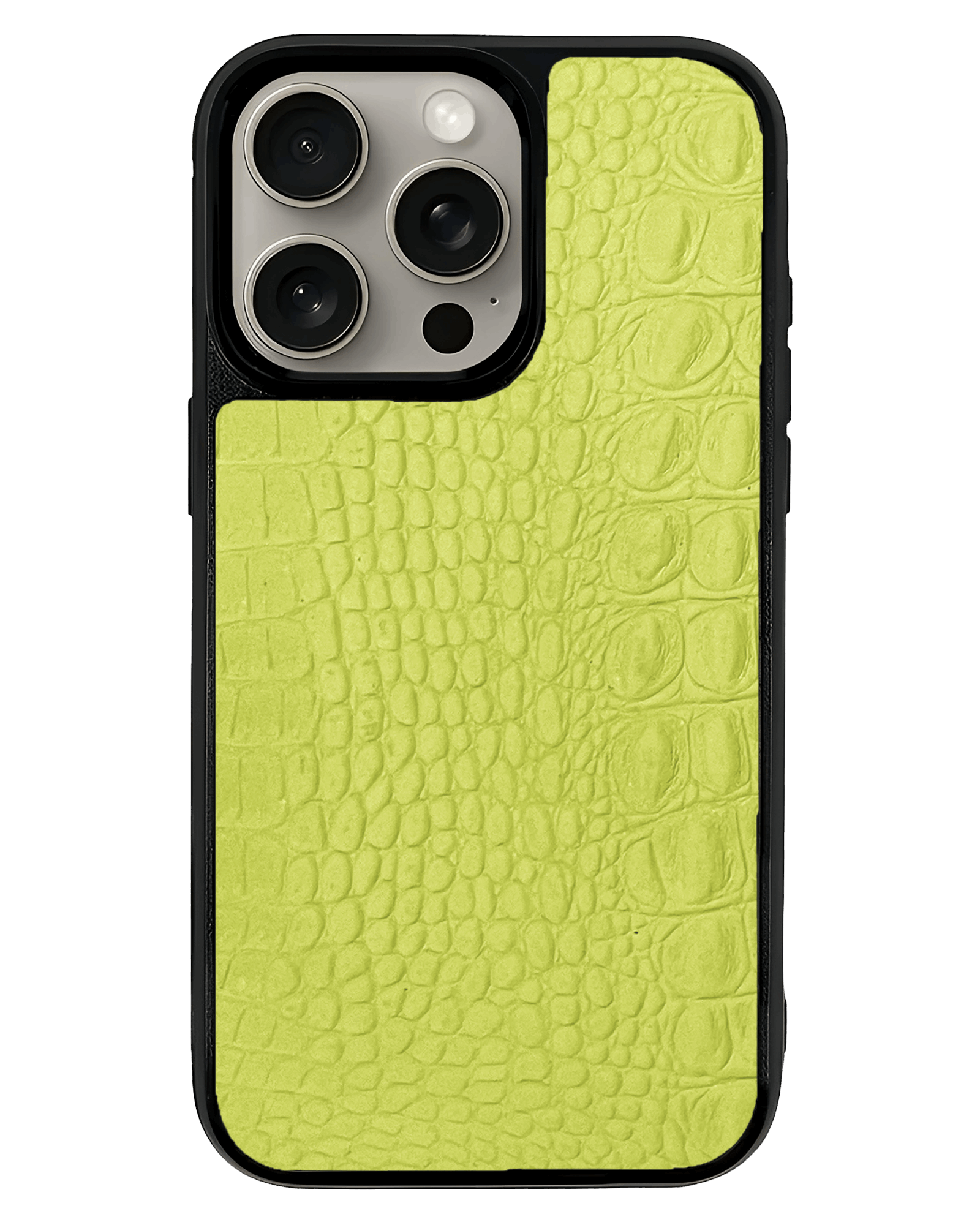 Husa iPhone - PIELE TEXTURA CROCODIL neon