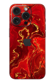 Skin iPhone - Rot Gold Marmor